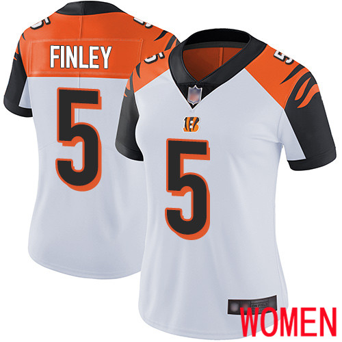 Cincinnati Bengals Limited White Women Ryan Finley Road Jersey NFL Footballl 5 Vapor Untouchable